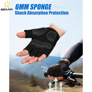Gants mi-doigts avec absorption des chocs, antidérapants pour le cyclisme, la gym, l'entraînement, la musculation, les activités de plein air, le VTT, la moto tout-terrain, l'équitation - Product Image 3