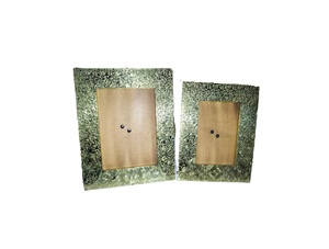 Rectangle Metal Photo <b>Frame</b> with <b>Black</b> Patterned Border and Brass Cladding Durable Home Decoration - Product Image 5