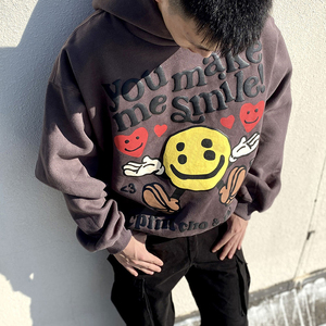 Sweat-shirt à capuche personnalisé en coton pour streetwear, impression DTF, décontracté, unisexe, tendance - Product Image 2