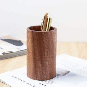 Portalápices y bolígrafos de madera ecológico para organizar el escritorio de oficina, con acabado natural o construcción duradera, disponible al mejor precio. - Product Image 2