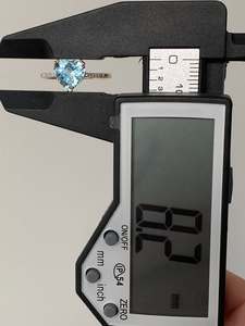 Bague de mariage tendance en argent sterling S925 avec pierre précieuse aigue-marine, zircon taille fleur de glace et diamant taille cœur à motif géométrique - Product Image 4