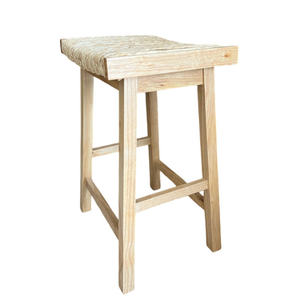 Eco Weave Handwoven Seagrass Stable Counter Stool Dining <b>Chair</b> Solid <b>Wood</b> Modern Simple <b>Kitchen</b> Living Room Furniture - Product Image 2