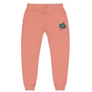 Peach Sweatpants Premium Jogger Pants Casual Fleece <b>Trousers</b> <b>Elastic</b> <b>Waist</b> Ribbed Cuffs Soft Comfortable Lounge Sportswear - Product Image 1