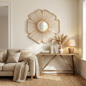 Decorative Wall Hanging <b>Mirror</b> from Natural Rattan, Eco-friendly rattan woven <b>mirror</b>, Home furniture, Wholesale Cheap Price - Product Image 3