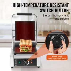 Griglia Elettrica Professionale per Panini in Acciaio Inox da 1800W con Controllo della Temperatura per Uso Esterno - Product Image 5