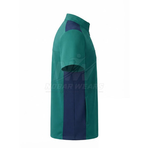 Half Zip Medical <b>Scrub</b> <b>Top</b> With Short Sleeve Design Stand Collar Easy Front Closure And Comfortable Professional Fit - Product Image 5