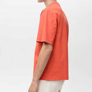 T-shirt coupe ample et courte en coton épais, personnalisable avec votre propre logo, grandes tailles, imprimé pour hommes - Product Image 3