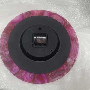 ผู้ผลิตนาฬิกาแขวนผนังหินอาเกตสีชมพู ผู้จำหน่ายนาฬิกาตกแต่งหินธรรมชาติ นาฬิกาแขวนผนังทำมือจากอัญมณีสำหรับตกแต่งบ้าน ขายส่ง - Product Image 2