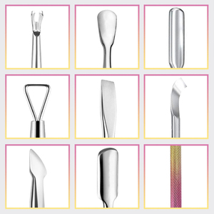 Lightweight All-in-One Professional Cuticle Care Tool Sets Durable Stainless Steel <b>Nail</b> Art Maintenance <b>Kit</b> With Textured Grip - Product Image 2