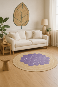 Round <b>Large</b> XXL Handmade Organic Jute Braided Bohemian Eco-Friendly Area <b>Rug</b> - Product Image 3