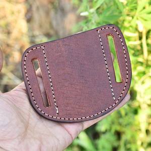 Funda de Cuchillo de Cuero Hecha a Mano, de Acero al Carbono, Impermeable, Duradera, para Llevar en el Cinturón Horizontalmente, para Bushcraft, EDC, Aire Libre, Personalizable - Product Image 1