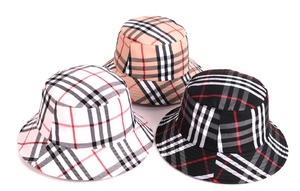 Chapeau Bob Unisexe Décontracté Printemps-Été pour l'Extérieur en Polyester Popeline à Motif à Carreaux Style Adulte - Product Image 4