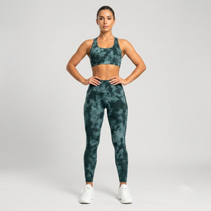 Leggings Tie Dye taille haute, longueur intégrale, imprimé sportif, leggings pour femmes, extensibles, respirants, séchage rapide, toutes saisons - Product Image 1