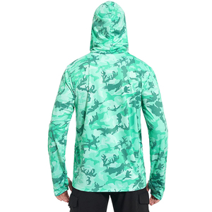 Sudaderas con Capucha de Poliéster de Manga Larga para Hombre, Ropa Deportiva Personalizable, Protección UPF 50, Impermeable, Transpirable, Resistente al Viento, para Pesca - Product Image 3