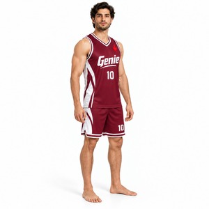 Ensemble de maillot et short de basketball athlétique pour hommes, léger, respirant, pour l'entraînement en équipe, les matchs et les compétitions - Product Image 4