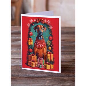 การ์ดอวยพร Rhodesian ridgeback ขนาด5x7ของ A7แปลกๆการ์ดคริสต์มาส8ใบเปล่าพร้อมซอง - Product Image 2