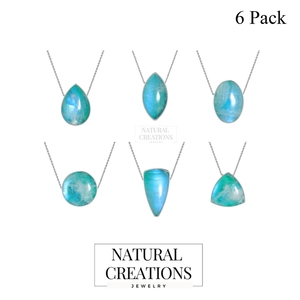 Premium Silver Plated Fine Classic 925 Silver Slider Green Moonstone Mix Shapes Spring <b>Lock</b> <b>Cable</b> Chain Bezel Setting Pack 6 - Product Image 6