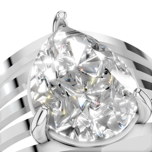 Anillo de Compromiso de Oro Sólido de 14K con Diamante Brillante en Forma de Pera, Certificado por IGI, para Boda y Joyería de Moda - Product Image 2