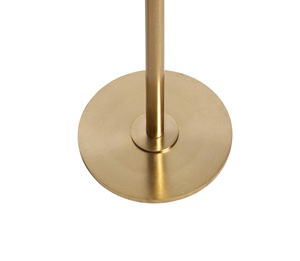 Sleek Cast Aluminum <b>Bar</b> <b>Table</b> Slim Pedestal Design Round Top Stable Base Minimal Profile Durable Finish Contemporary Accent - Product Image 3