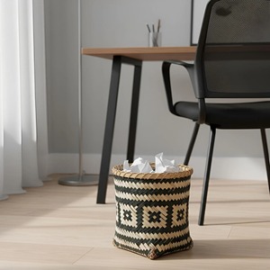 Handmade Rattan Waste Basket Perfect For <b>Study</b> <b>Table</b> Library Corner And Workspace Organization Waste Bin From India - Product Image 2
