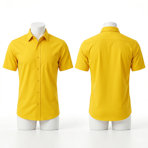 เสื้อเชิ้ตช่างตัดผมชาย 180 GSM ผ้าโพลีคอตตอนพรีเมียม ซิปด้านหน้า ชุดยูนิฟอร์มร้านเสริมสวย ปักลายด้านหลัง ปักโลโก้แบบ DTF ได้ - Product Image 4