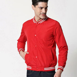 Vestes universitaires rouges personnalisées pour hommes, design sur mesure, produit tendance, couleur personnalisée, service OEM. - Product Image 6