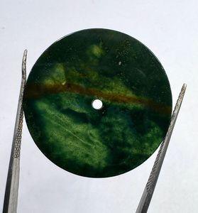 Cadran de montre en pierre précieuse sanguine naturelle 32 mm x 1,50 mm vert foncé rond personnalisable, cadran de montre de luxe - Product Image 5
