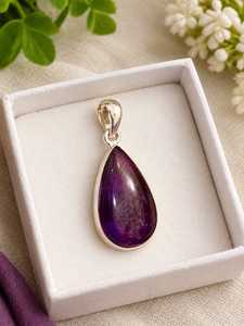 Colgante de Amatista Púrpura Natural, Chapado en Oro, Joyería de Alta Calidad para Bodas, Unisex, Venta al Por Mayor - Product Image 2