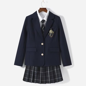 Blazer Escolar Personalizado al por Mayor con Logotipo Bordado, Dos Botones, Uniforme Básico de Primavera/Verano, 70% Poliéster, 30% Algodón - Product Image 3