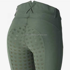 Culottes d'équitation taille haute pour femme, vêtements d'équitation pour sports de plein air, culottes d'équitation en tissu tricoté très tendance - Product Image 5