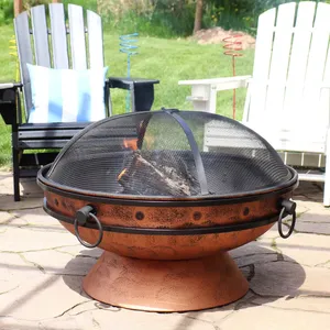 Brasero moderne fait main avec finition élégante en acier pour chauffage de jardin et aménagement paysager résidentiel – Autoportant en acier inoxydable moderne - Product Image 3
