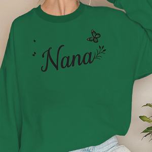 <span class=keywords><strong>Felpa</strong></span> Verde da Donna <span class=keywords><strong>con</strong></span> Design a <span class=keywords><strong>Farfalla</strong></span> in Stile Nana Cursivo, Manica Lunga in Maglia, Casual per l'Autunno, 100% Poliestere, Collo Tondo - Product Image 3