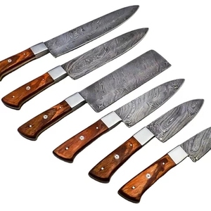 Custom Hand Forged Japanese Style Eco-Friendly Pakka Wood Handle Damascus Steel Chef <b>Knife</b> <b>Set</b> <b>Sharp</b> Blade Daily Kitchen Use - Product Image 1