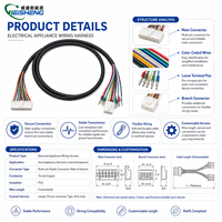 Kabel Harness Listrik Kustom Pabrik dengan Perakitan Kabel Konektor Ganda