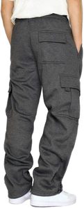 Pantalon de jogging d'hiver formel pour homme Waseem Impex, style cargo, en molleton, à bas ouvert, avec cordon de serrage et poches - Product Image 3