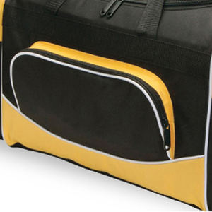 Sac de sport Oxford noir et jaune en gros avec fermeture éclair, capacité 30-40L, unisexe, décontracté, pour le sport et les voyages - Product Image 3