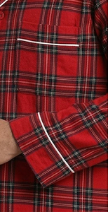 Chemise de nuit en flanelle à carreaux OEM pour homme, manches longues, col rabattu, respirante, décontractée, pour l'hiver - Product Image 5