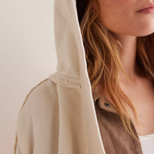Abrigo de forro polar extragrande con capucha y hombros caídos, cárdigan tipo capullo, chaqueta de invierno cortavientos para mujer, ¡superventas! - Product Image 4