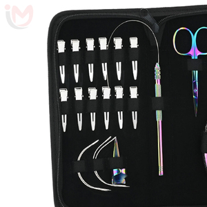 Micro <b>beads</b> hair braiding kit 12 sectioning clip set Hair <b>extension</b> tool kit <b>Beads</b> hair braiding rings - Product Image 2