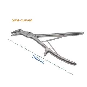 Rongeurs à double articulation droits et courbés en acier inoxydable de haute qualité, instrument chirurgical orthopédique pour animaux de compagnie - Product Image 3