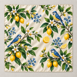 Écharpe carrée personnalisée imprimée fruits et légumes, douce et légère, foulard pour femme, impression numérique, fabricant OEM ODM - Product Image 3
