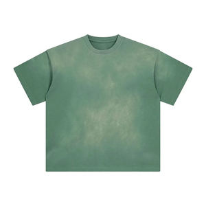 เสื้อยืดเปล่าสไตล์วินเทจแบบขายส่ง เสื้อยืดโอเวอร์ไซส์ลายกราฟิกสำหรับผู้ชาย เสื้อยืดฮิปฮอป ผ้าฝ้าย 100% เนื้อหนา ซักย้อมแบบแอซิดวอช - Product Image 3