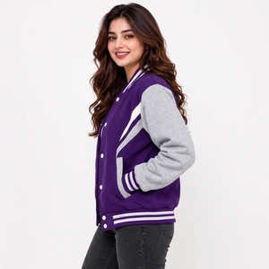<b>lightweight</b> casual streetwear classic fit <b>women</b> varsity <b>jackets</b> designed for casual wear and layering soft <b>women</b> varsity <b>jackets</b> - Product Image 3