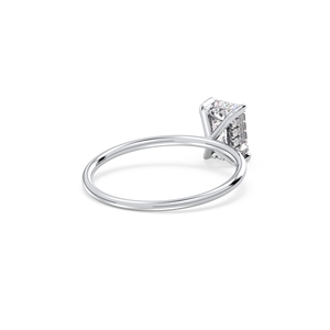 Anillo de Compromiso con Diamante Corte Esmeralda de 1.04 Quilates REYES, Certificado GRA, Plata de Ley 925, Regalo de Boda, Joyería Fina - Product Image 4