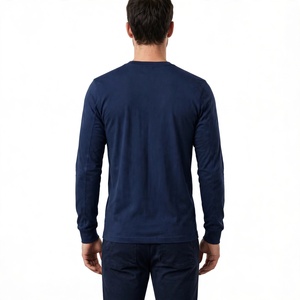 T-shirt à manches longues pour homme, col rond, design personnalisé, 100% coton, coupe classique, couleur unie, tricoté, teinture unie, fabriqué au Bangladesh - Product Image 6