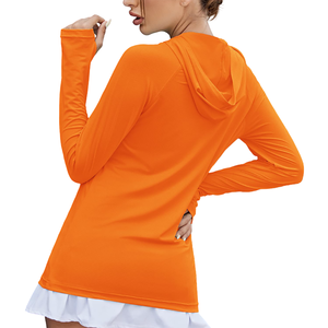 Sudadera con capucha estilo streetwear para mujer, con logo personalizado, tela de poliéster, estilo casual, sudaderas con capucha lisas para pesca, para mujer - Product Image 2