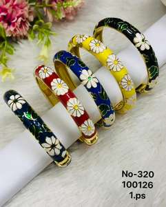 Versatile Retro Ethnic Style Alloy Texture Women's <b>Bangles</b> <b>Set</b> Trendy Colorful Design Party - Product Image 1