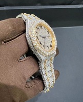 Jam Tangan Shreeji Jewels Luxury Diamond Stainless Steel 42mm Analog Mekanik Otomatis Tampilan Unisex Fashion Tahan Air 3BAR