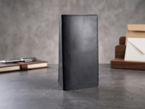 Porta facturas de cuero genuino de alta gama para restaurante con cierre magnético, presentador de recibos personalizado, carpeta para camarero LBH-0032B - Product Image 2