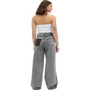 กางเกงยีนส์เดนิมทรงขาบานเคลือบแว็กซ์สีดำแบบสั่งทำพิเศษสำหรับผู้ชาย - Product Image 3